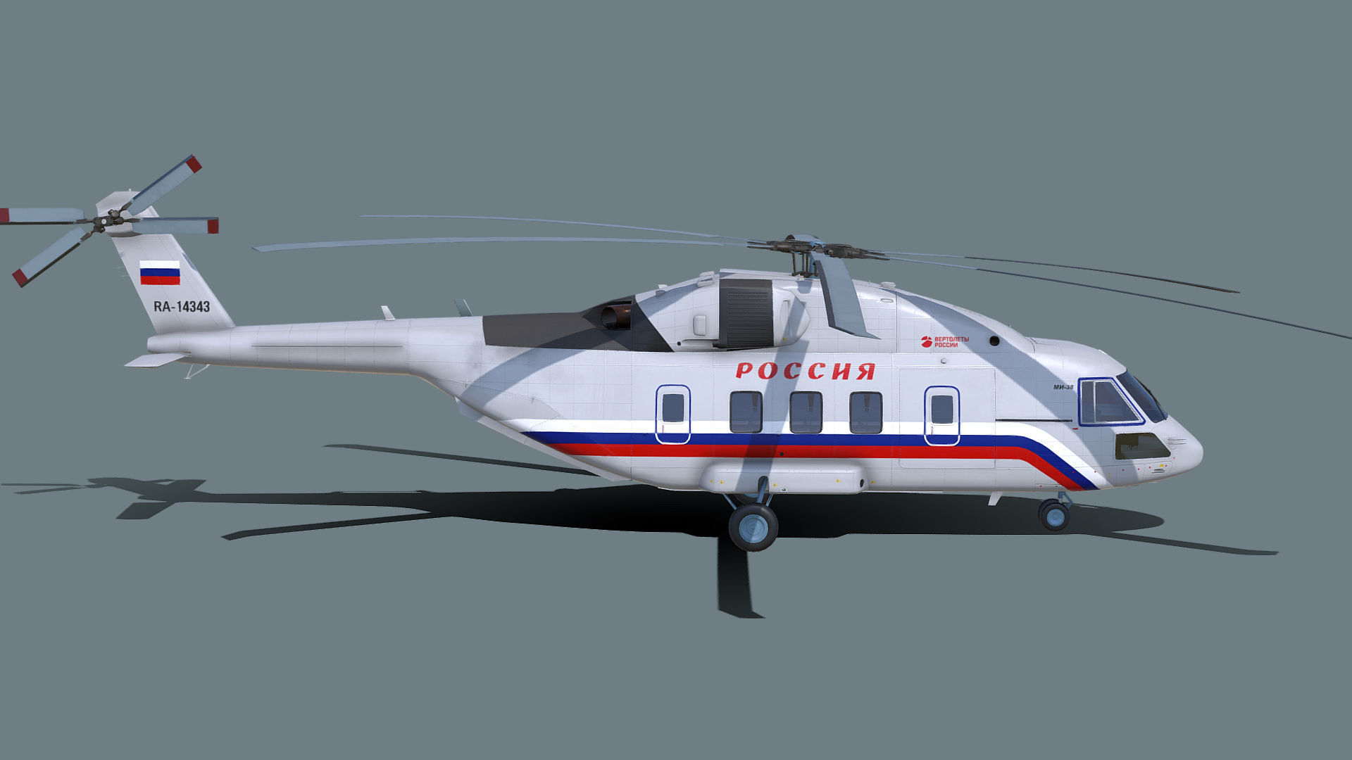 Mi-38 helicopter 3D model_6