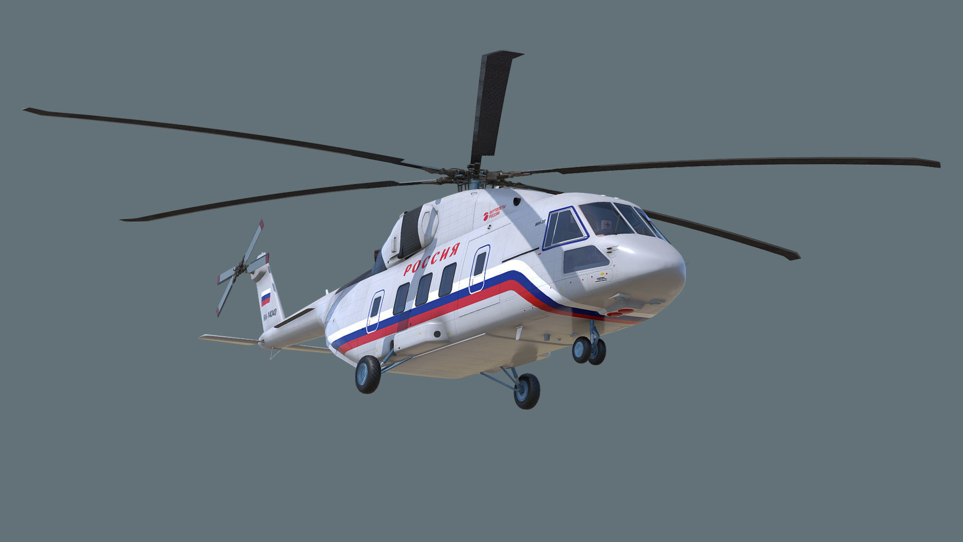Mi-38 helicopter 3D model_1