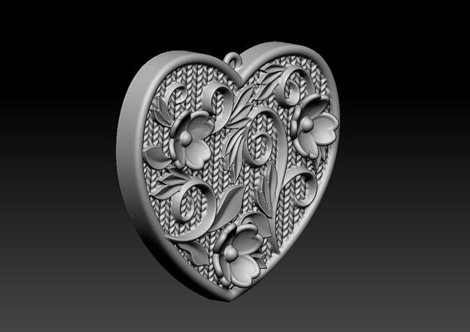 Heart Pendant 3D print model