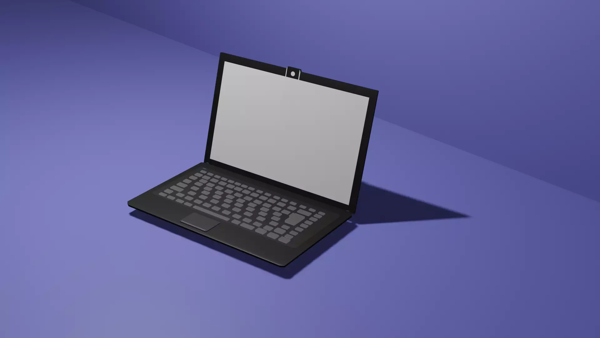 3d laptop low polly game ready Low-poly 3D model_0