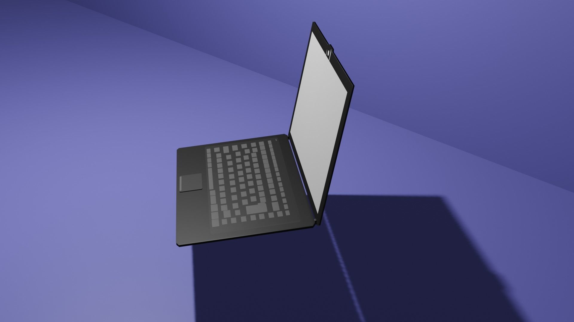 3d laptop low polly game ready Low-poly 3D model_3