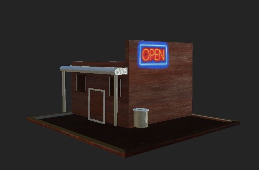 store model building Low-poly 3D model_7