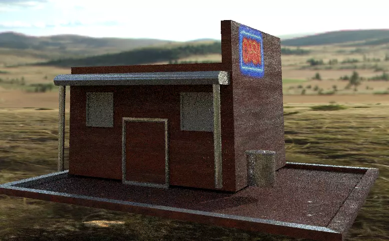 store model building Low-poly 3D model_0