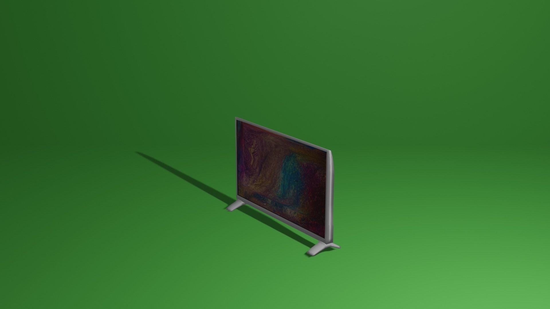 TEXTURED 3d moniter Low-poly 3D model_3