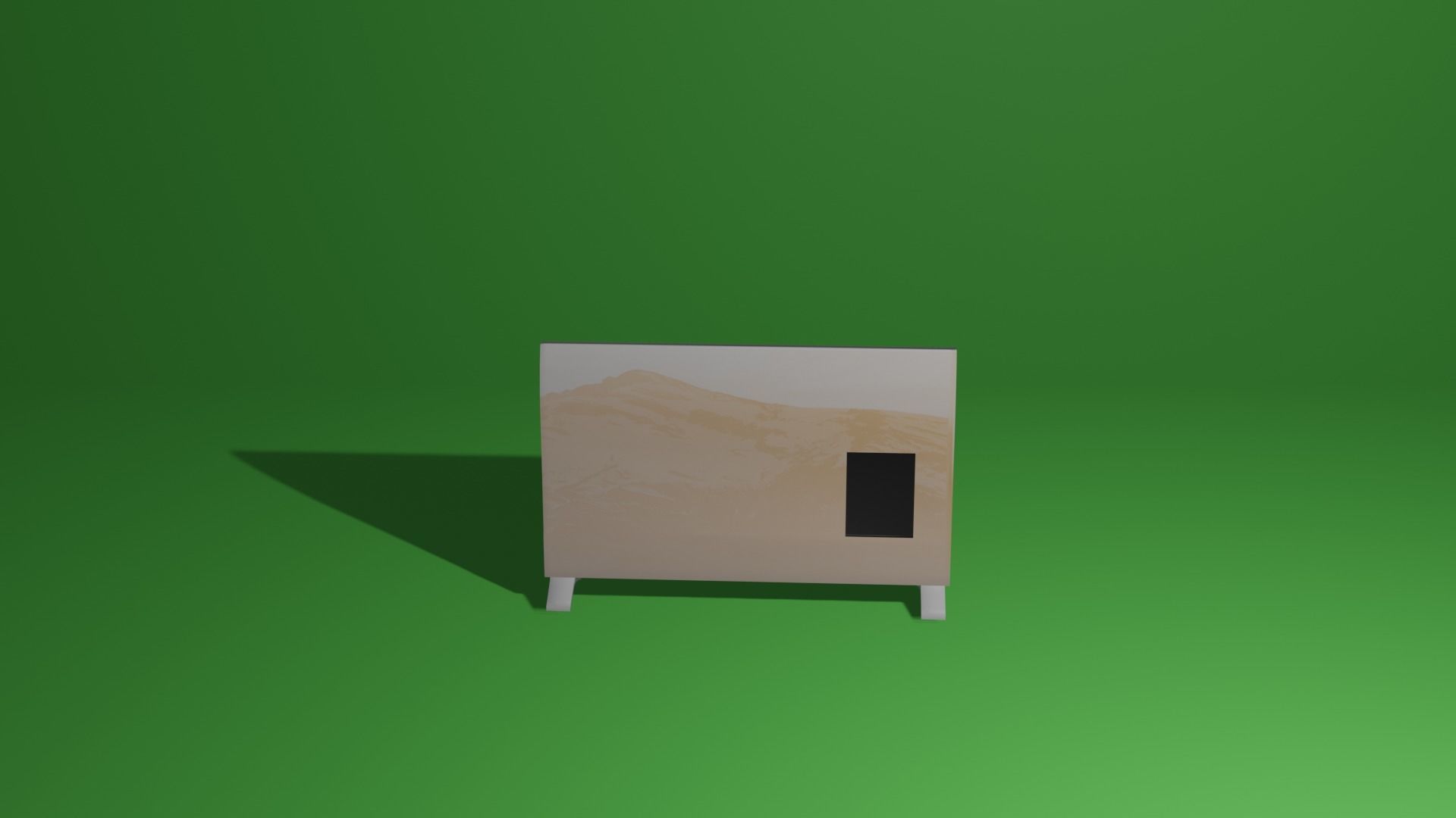 TEXTURED 3d moniter Low-poly 3D model_1