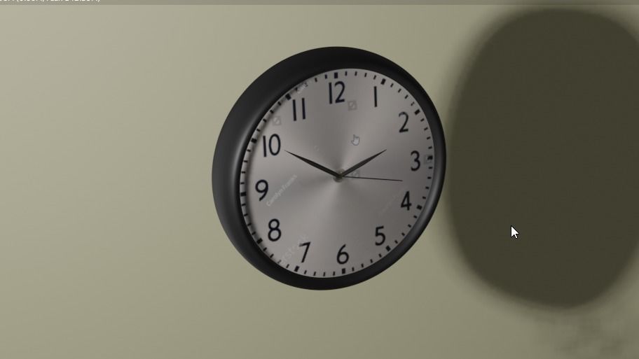 3d textured wall clock 3D model_1