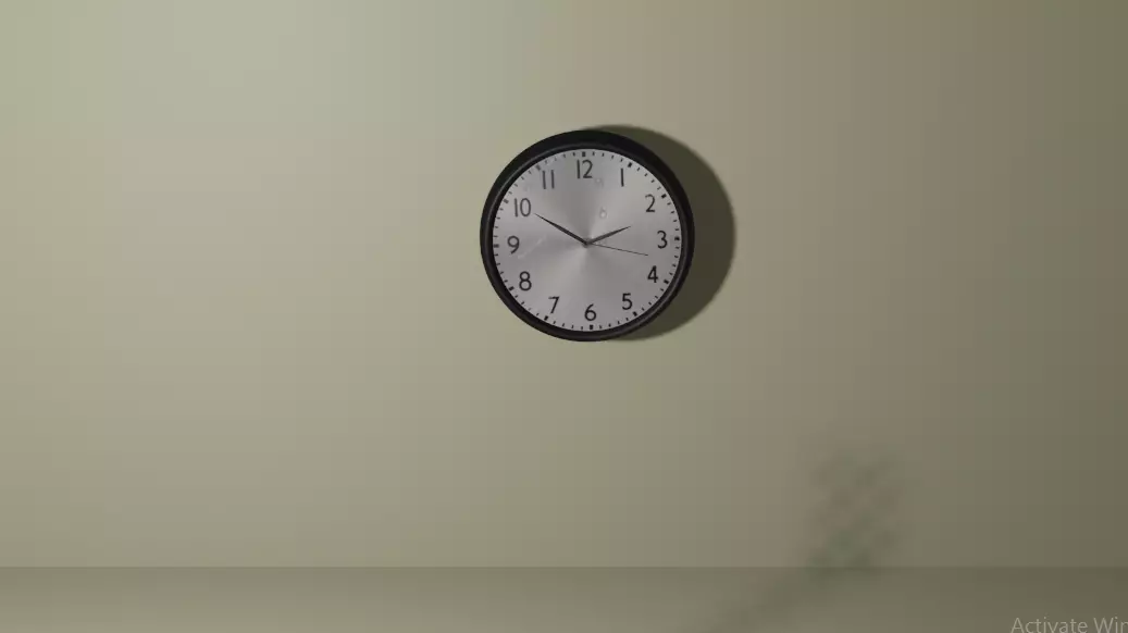 3d textured wall clock 3D model_0