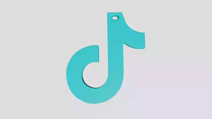 tik tok keychain 3D print model