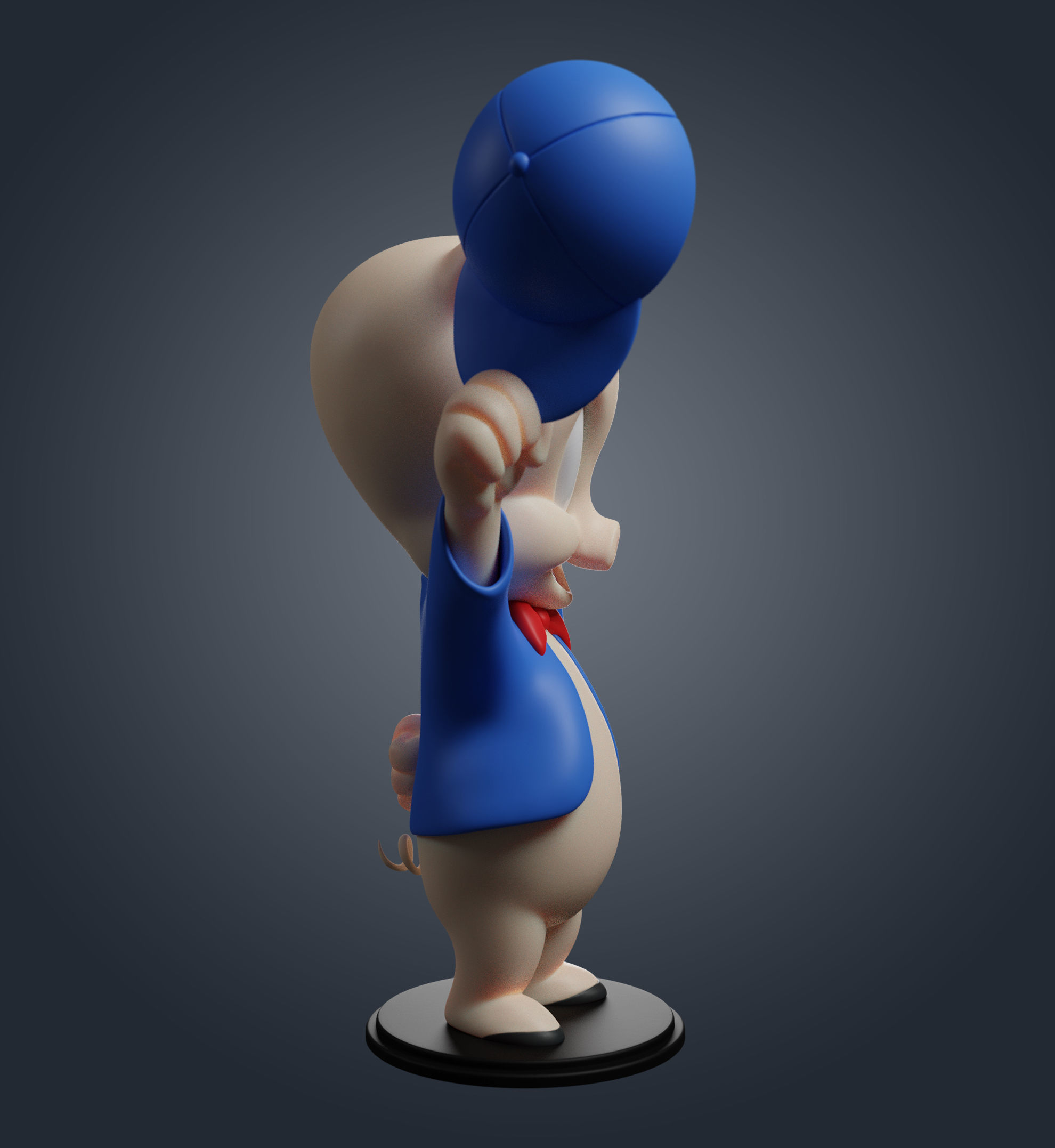 Porky Pig 3D print model_3