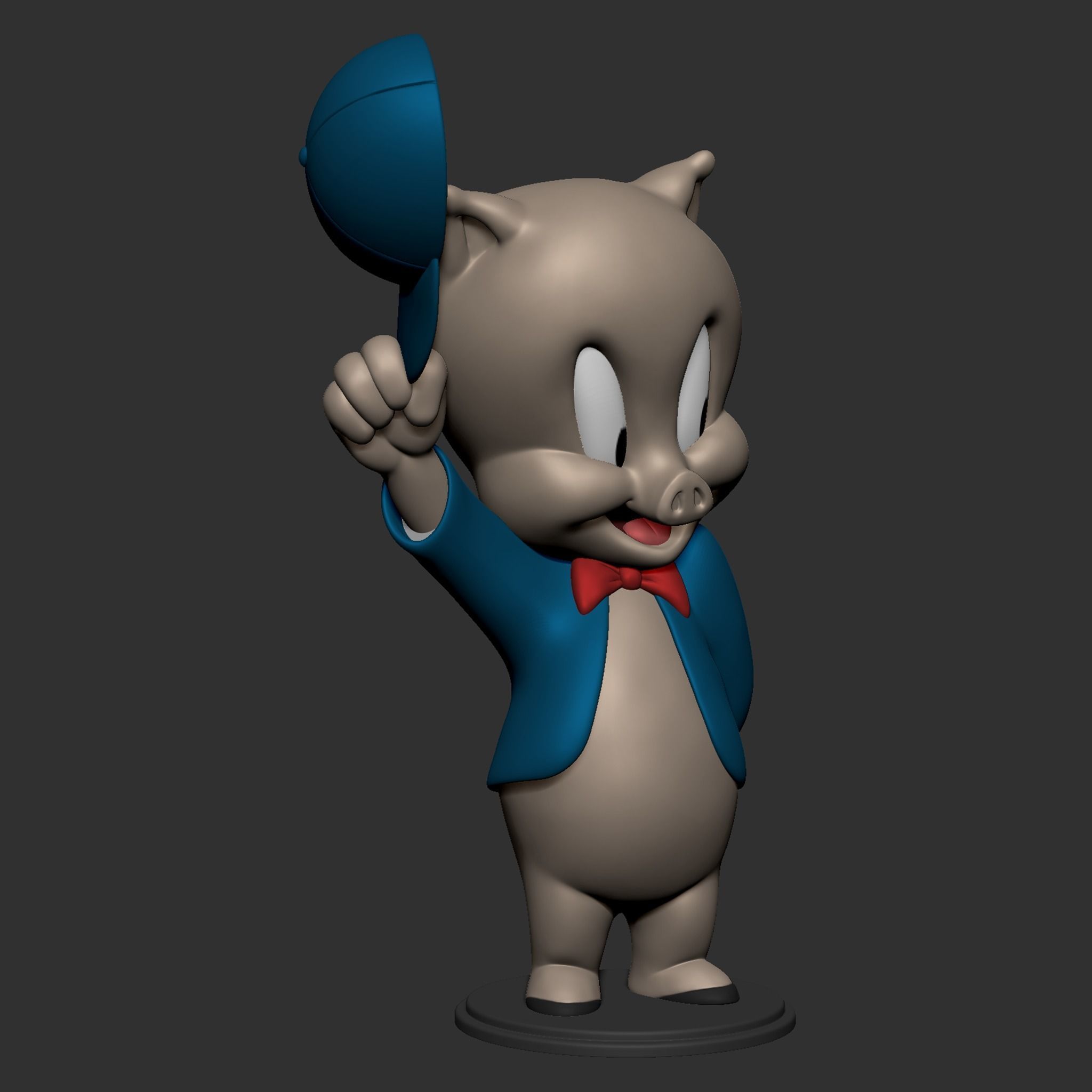Porky Pig 3D print model_11