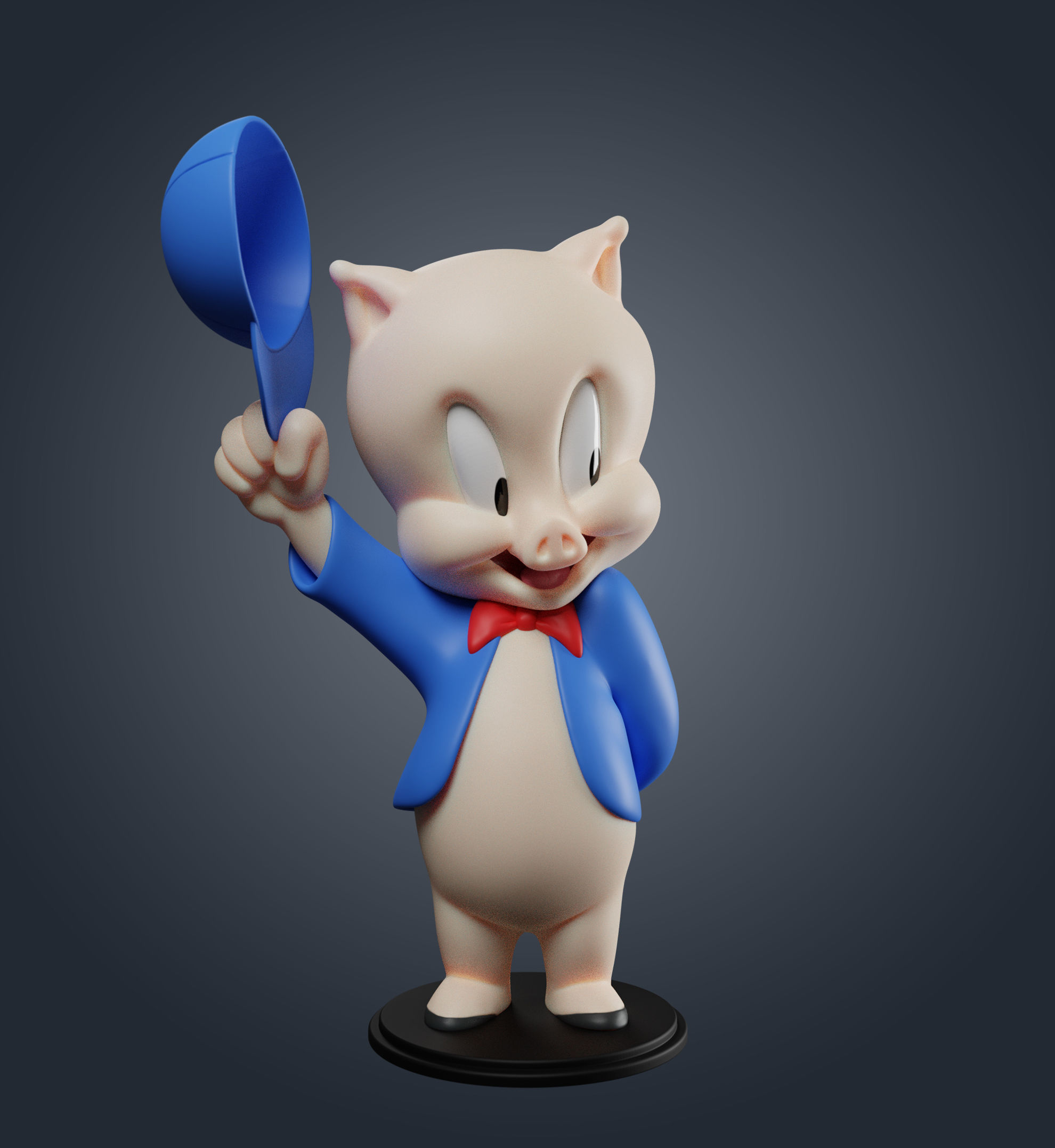 Porky Pig 3D print model_1