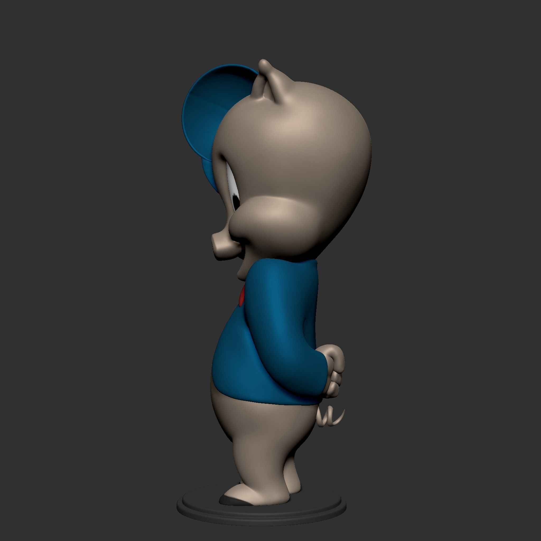 Porky Pig 3D print model_13