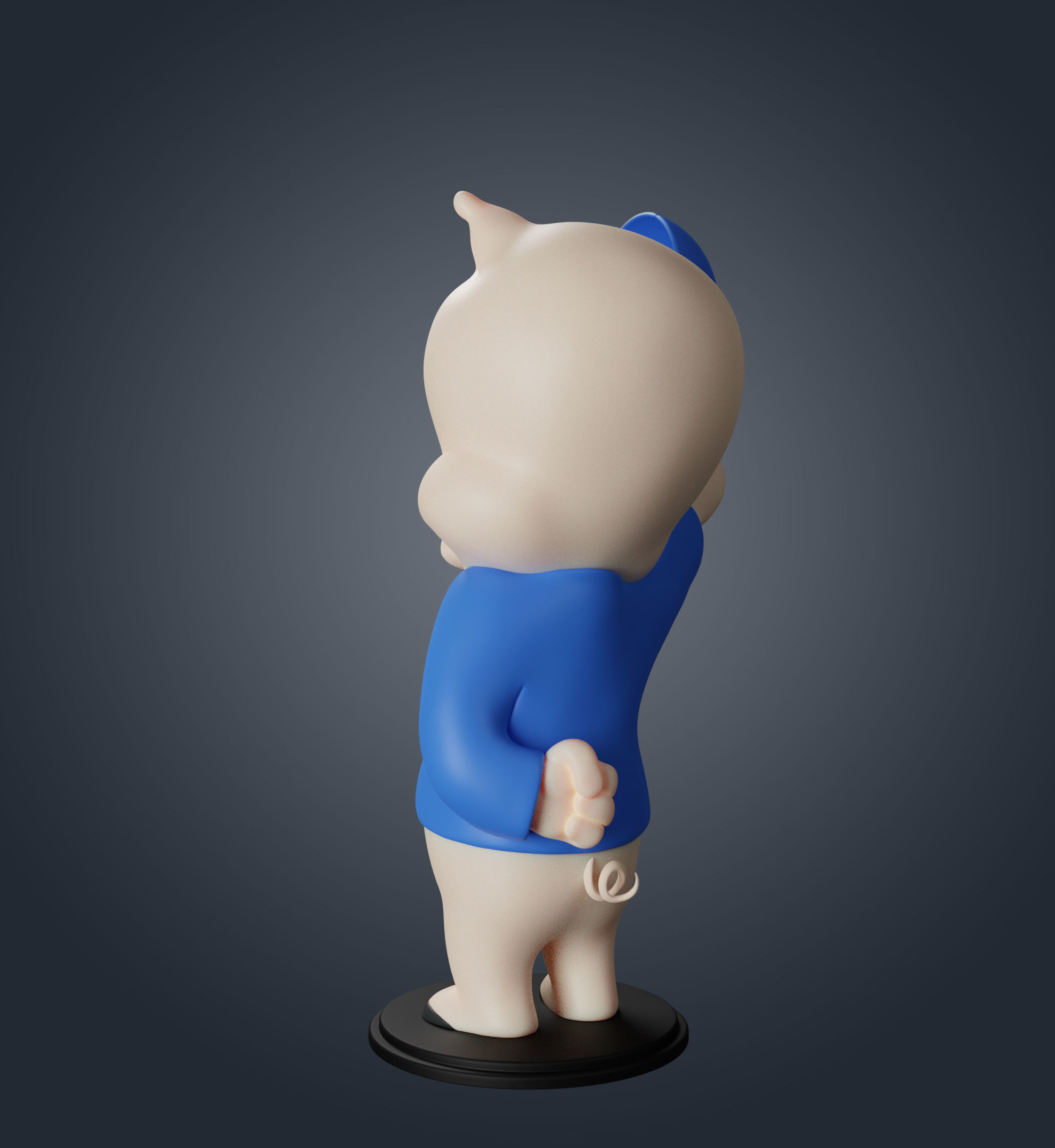 Porky Pig 3D print model_7