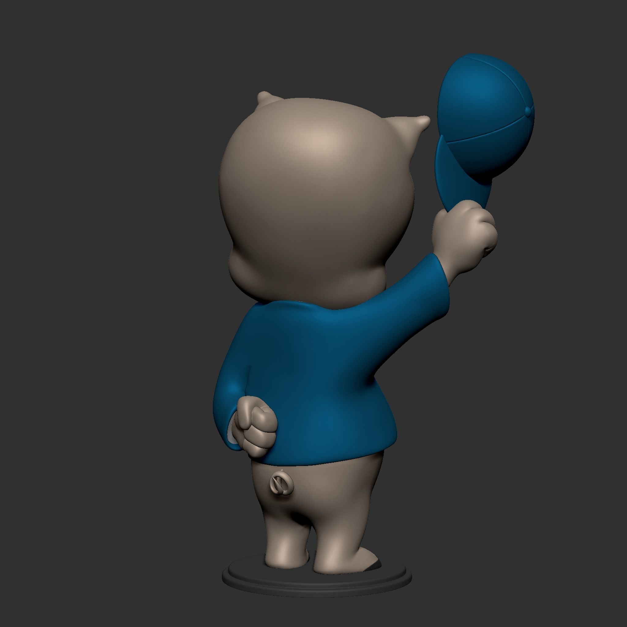 Porky Pig 3D print model_12