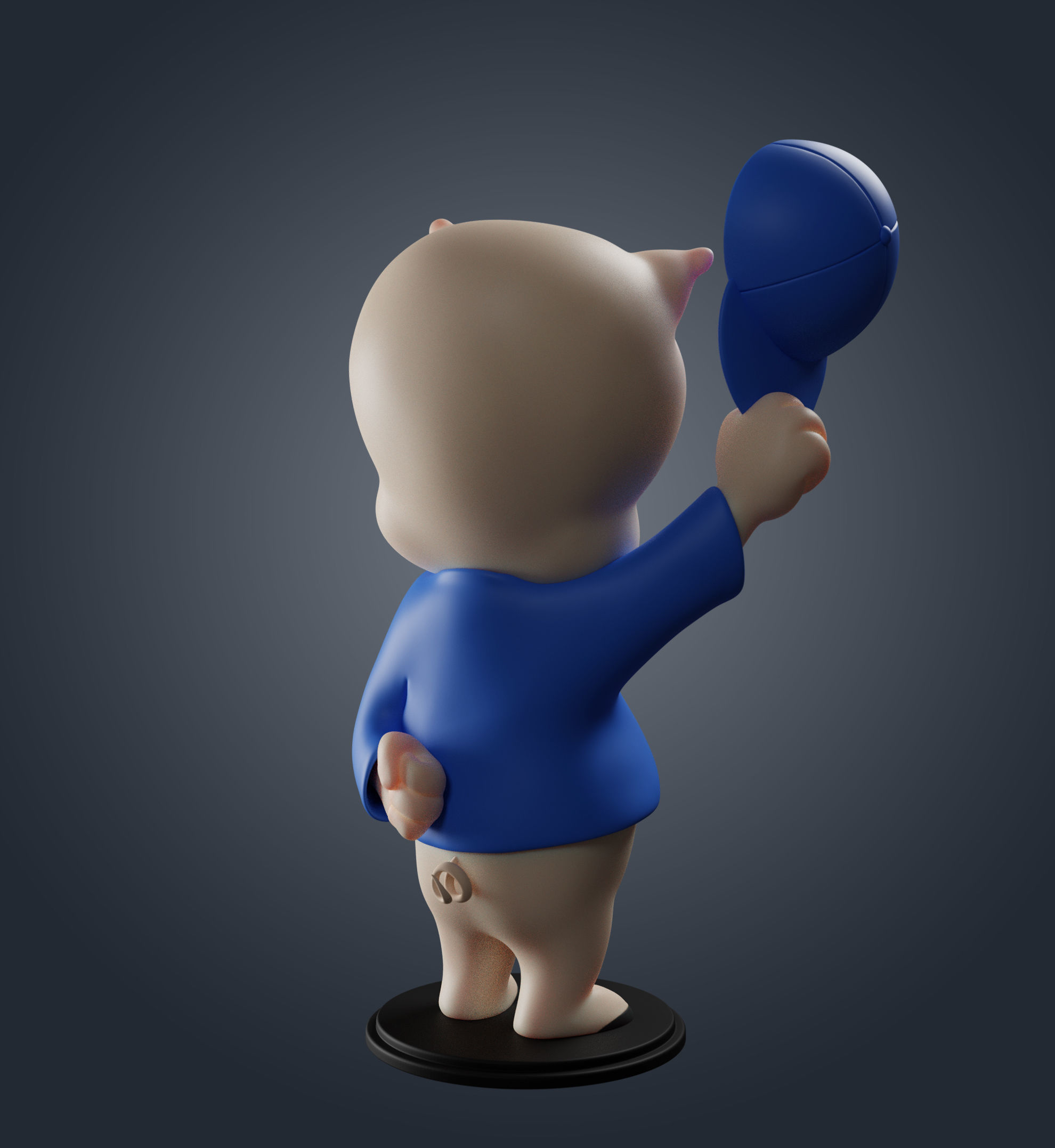 Porky Pig 3D print model_5