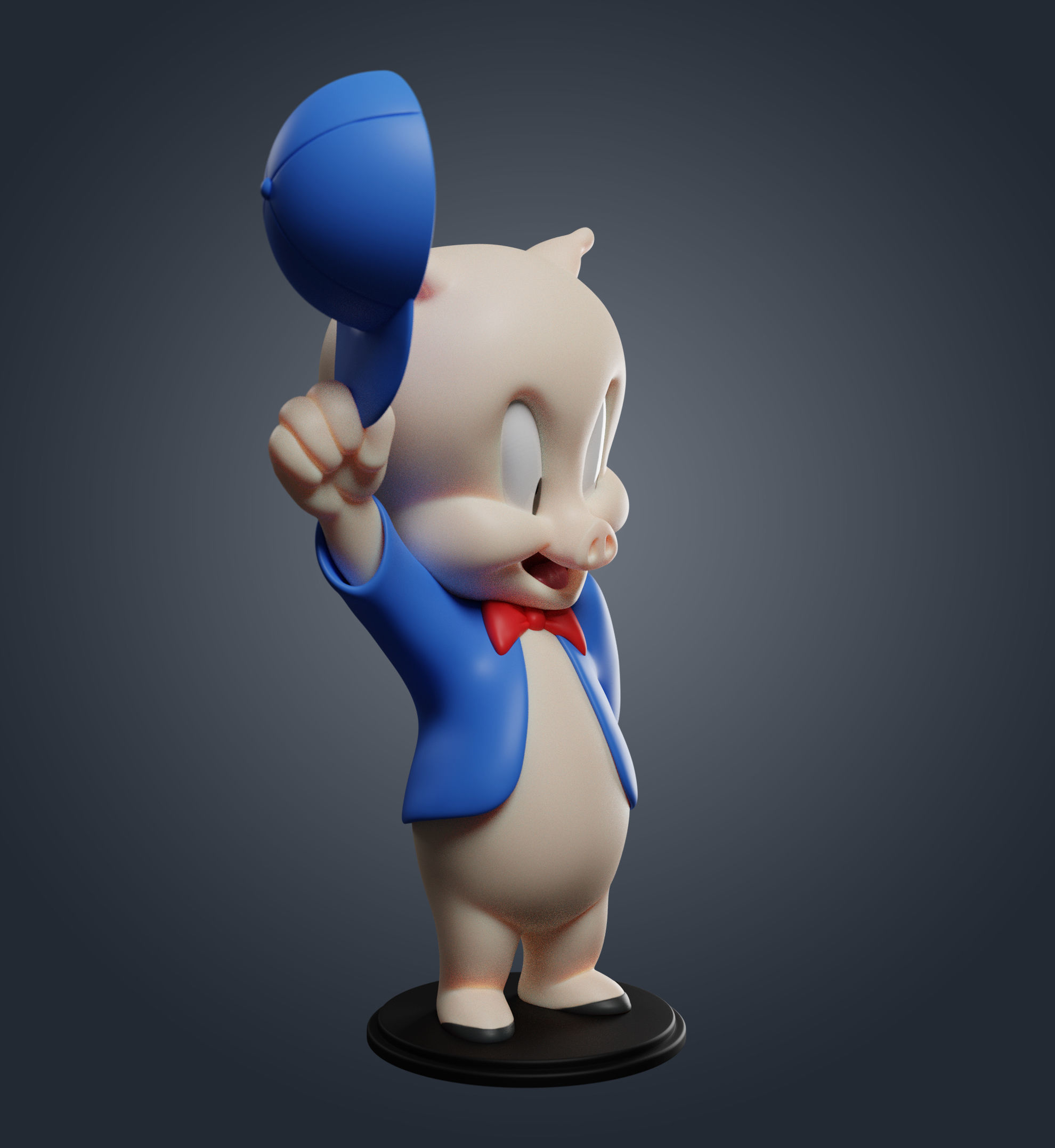 Porky Pig 3D print model_2