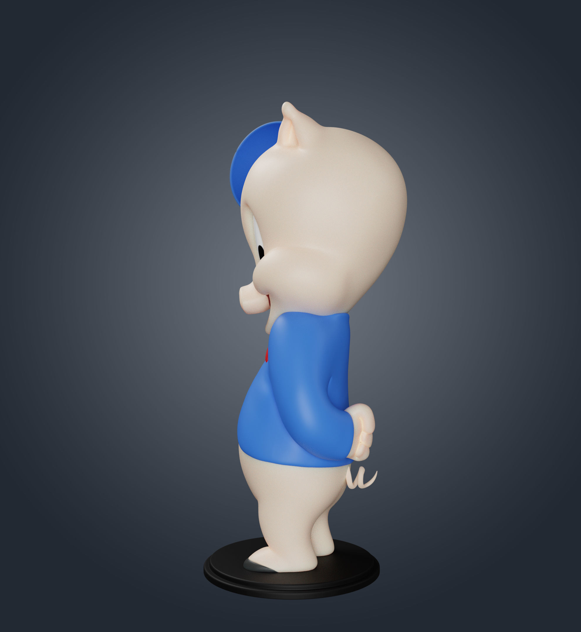 Porky Pig 3D print model_8