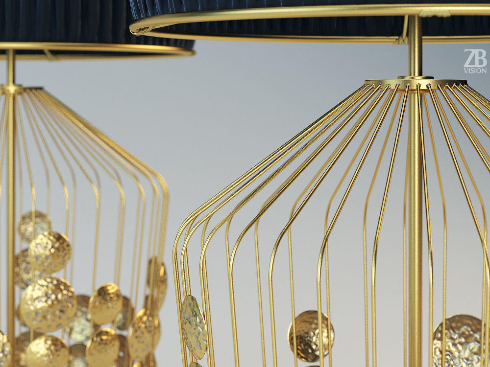 Grapes Table Lamp 3D model_4