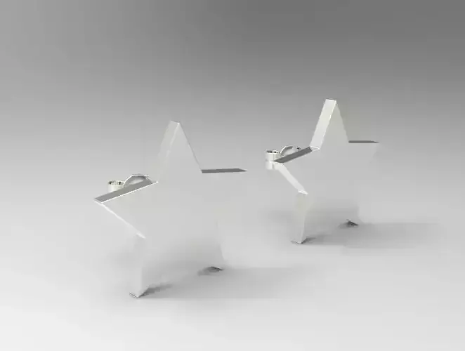 Sterling Silver Star Stud Earrings Jewelry