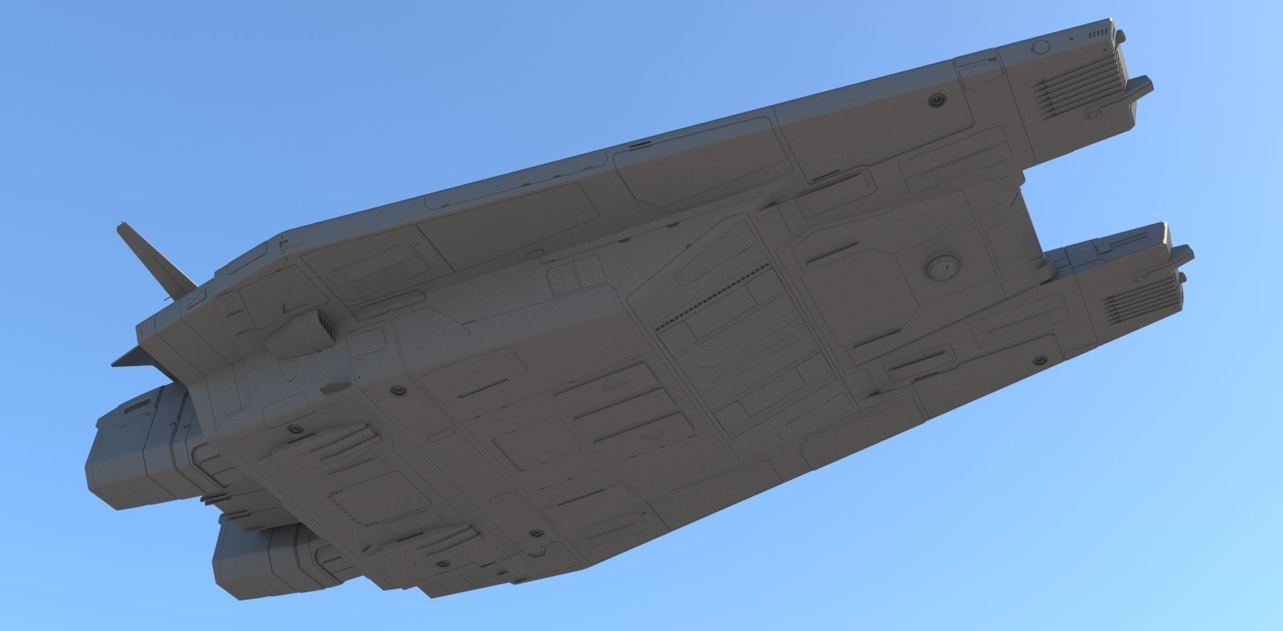 Sci Fi Dropship 3D model_10