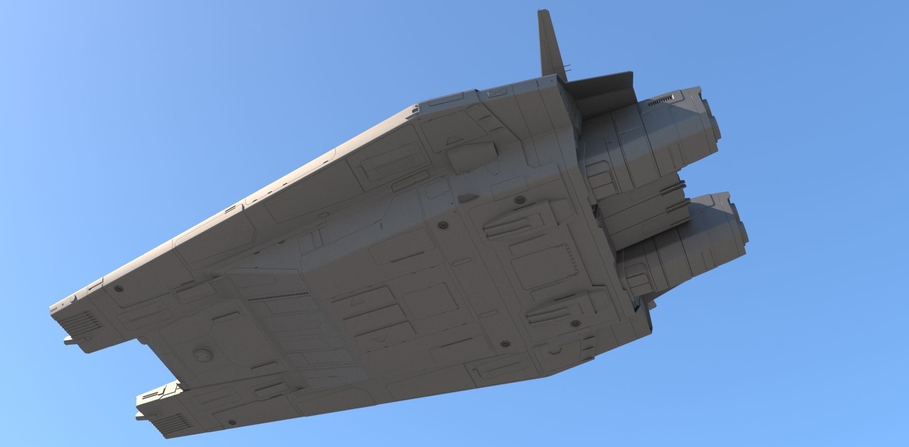 Sci Fi Dropship 3D model_5