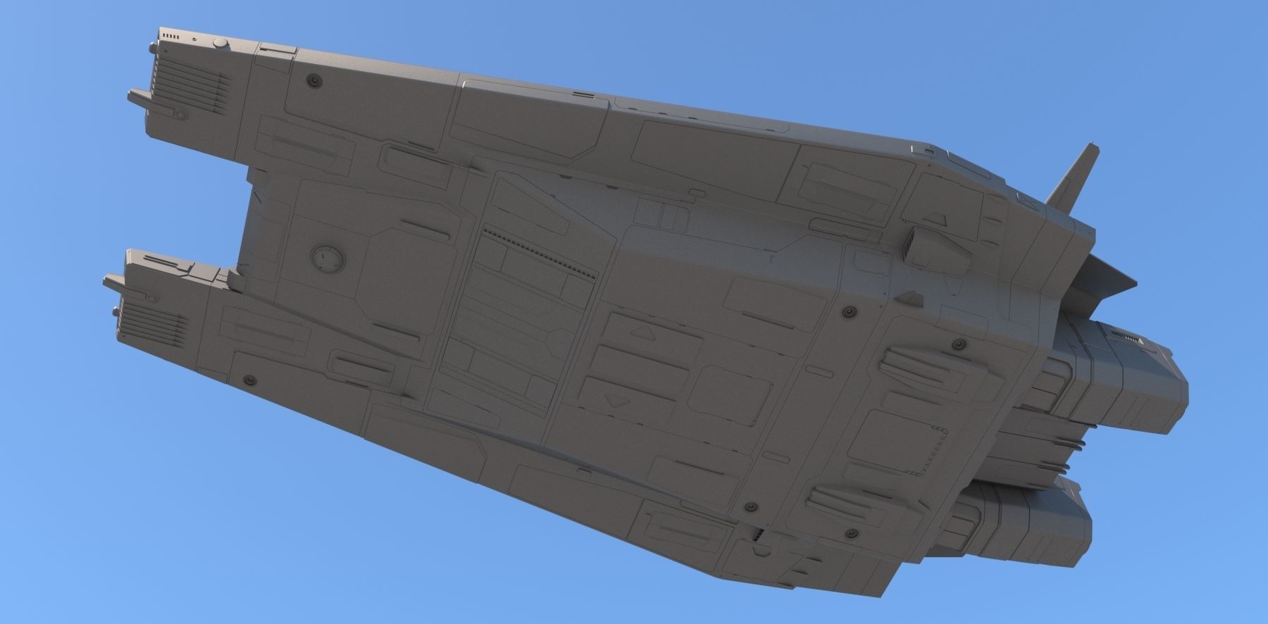 Sci Fi Dropship 3D model_3