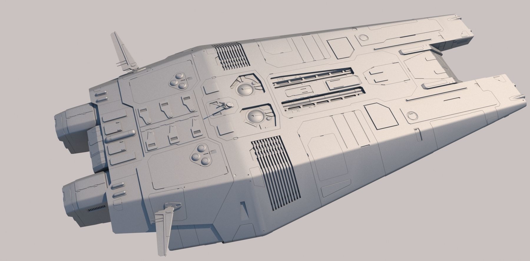 Sci Fi Dropship 3D model_9