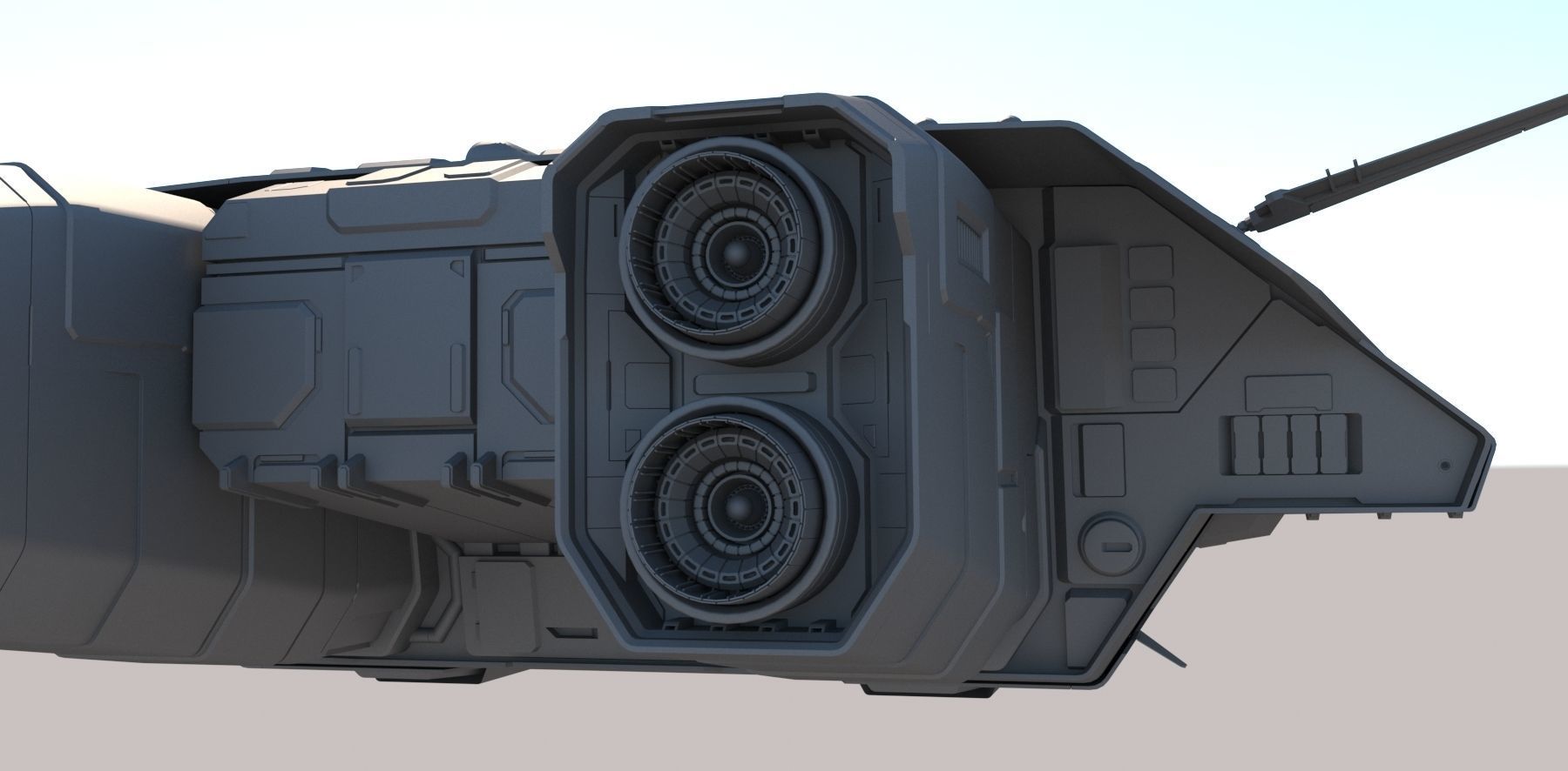 Sci Fi Dropship 3D model_15