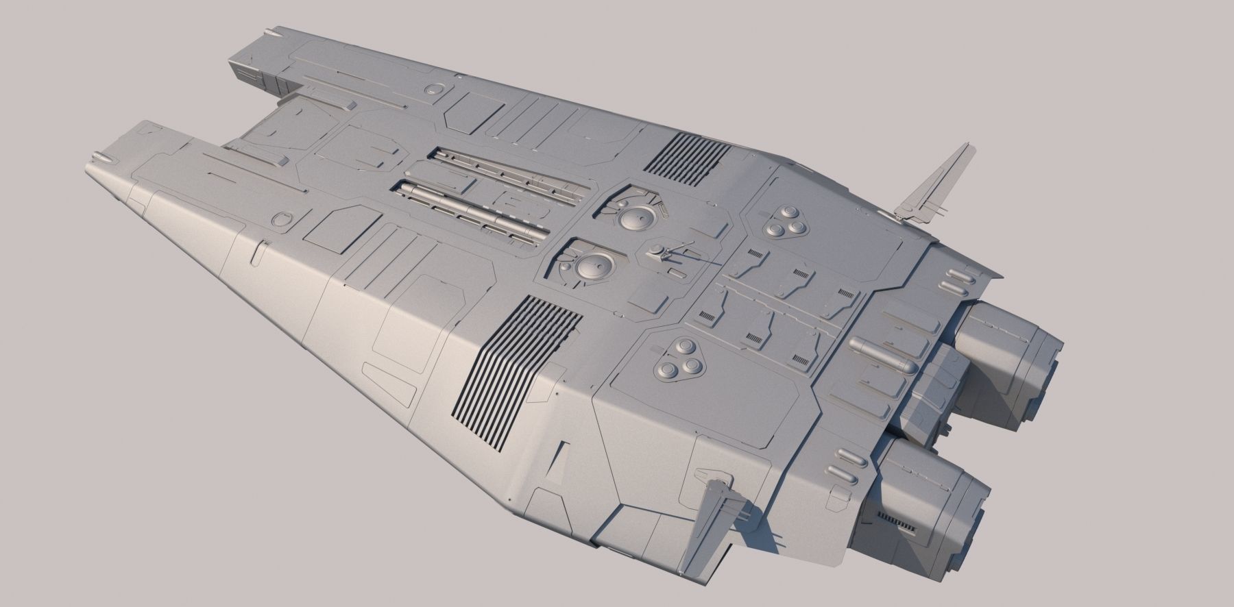 Sci Fi Dropship 3D model_4