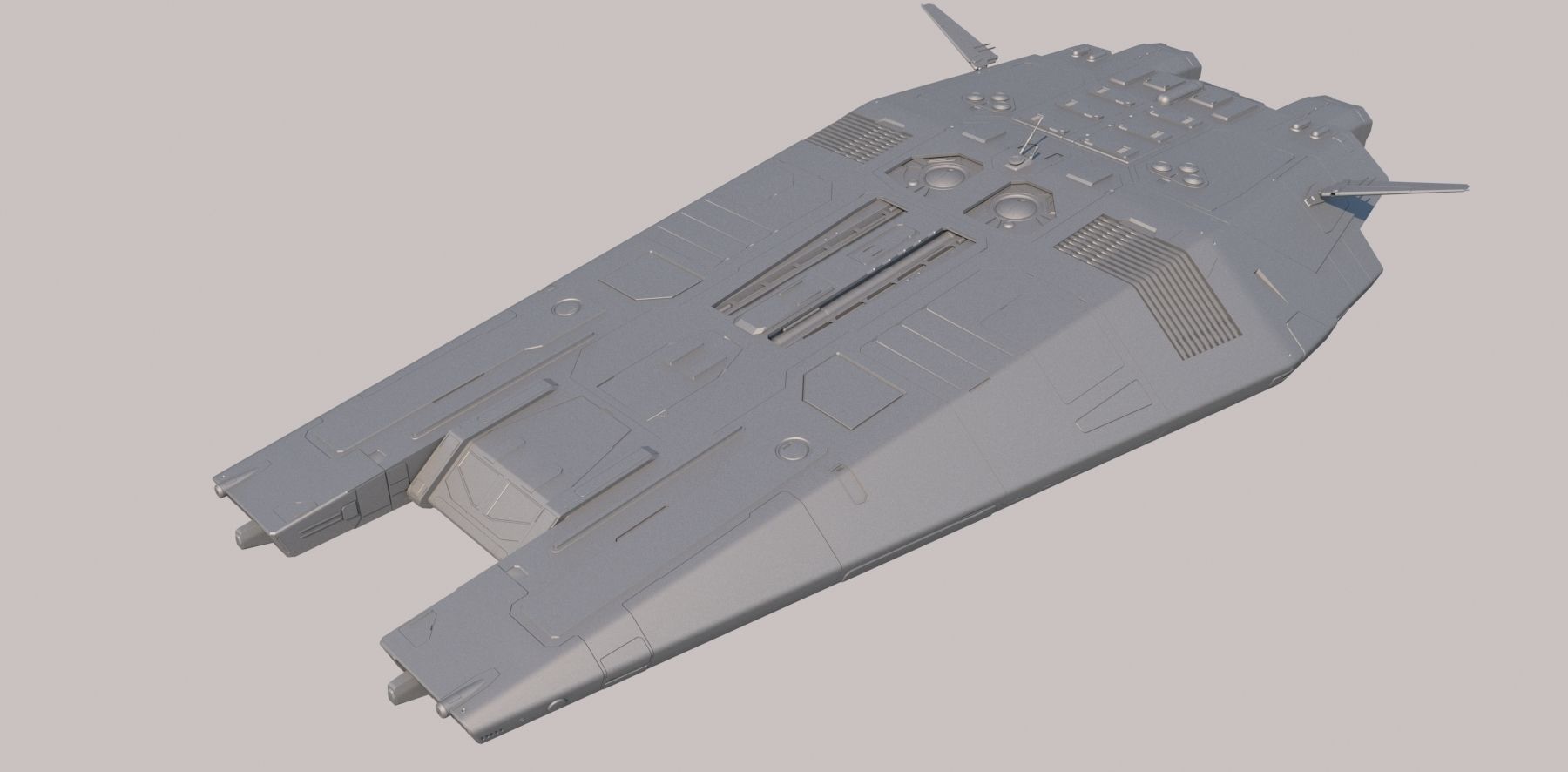 Sci Fi Dropship 3D model_2