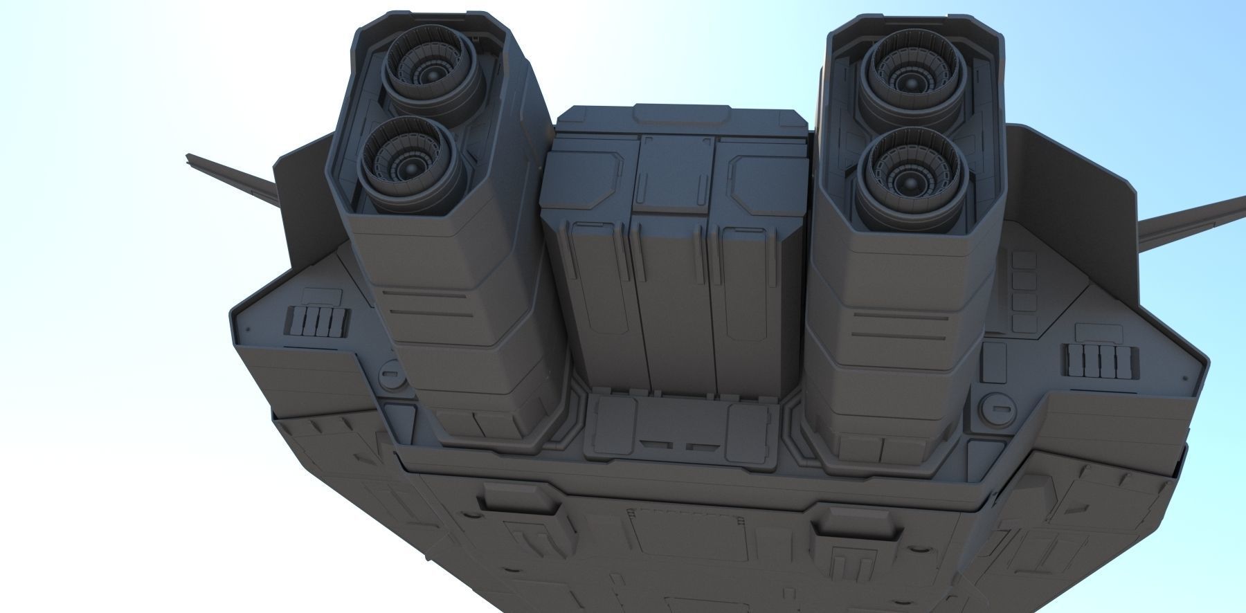 Sci Fi Dropship 3D model_23