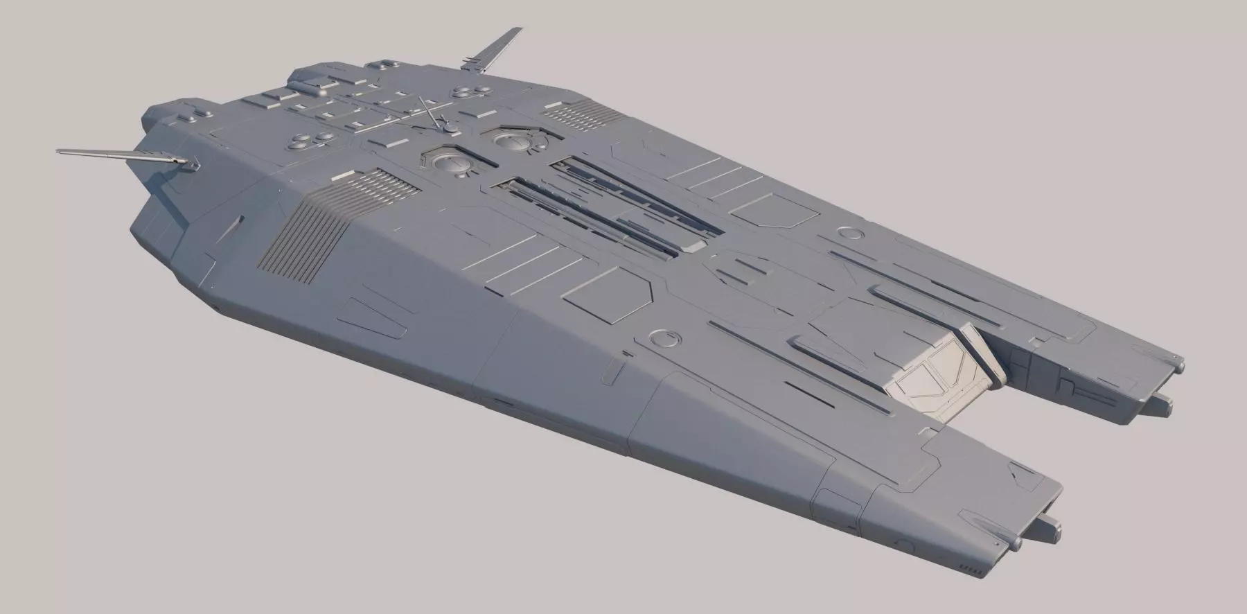 Sci Fi Dropship 3D model_0