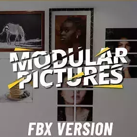 Modular Pictures FBX version Low-poly 3D model