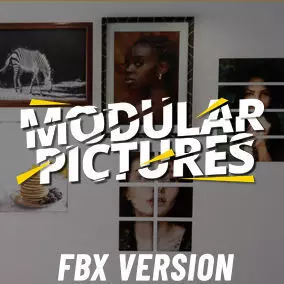 Modular Pictures FBX version Low-poly 3D model