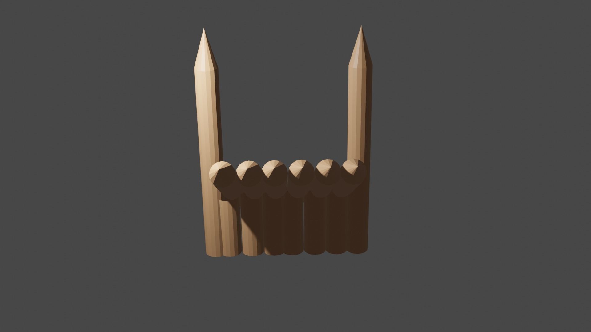 Arena Low Poly circular structure Low-poly 3D model_4