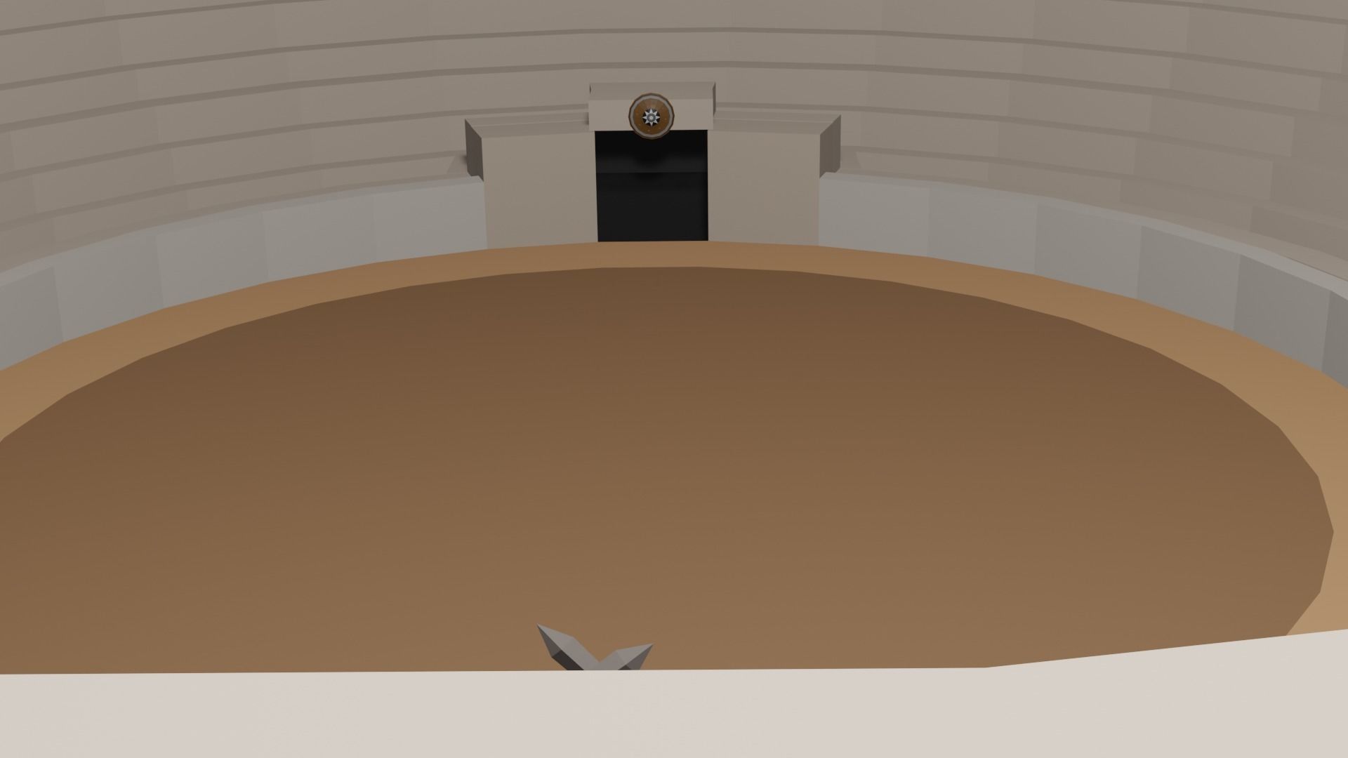 Arena Low Poly circular structure Low-poly 3D model_2