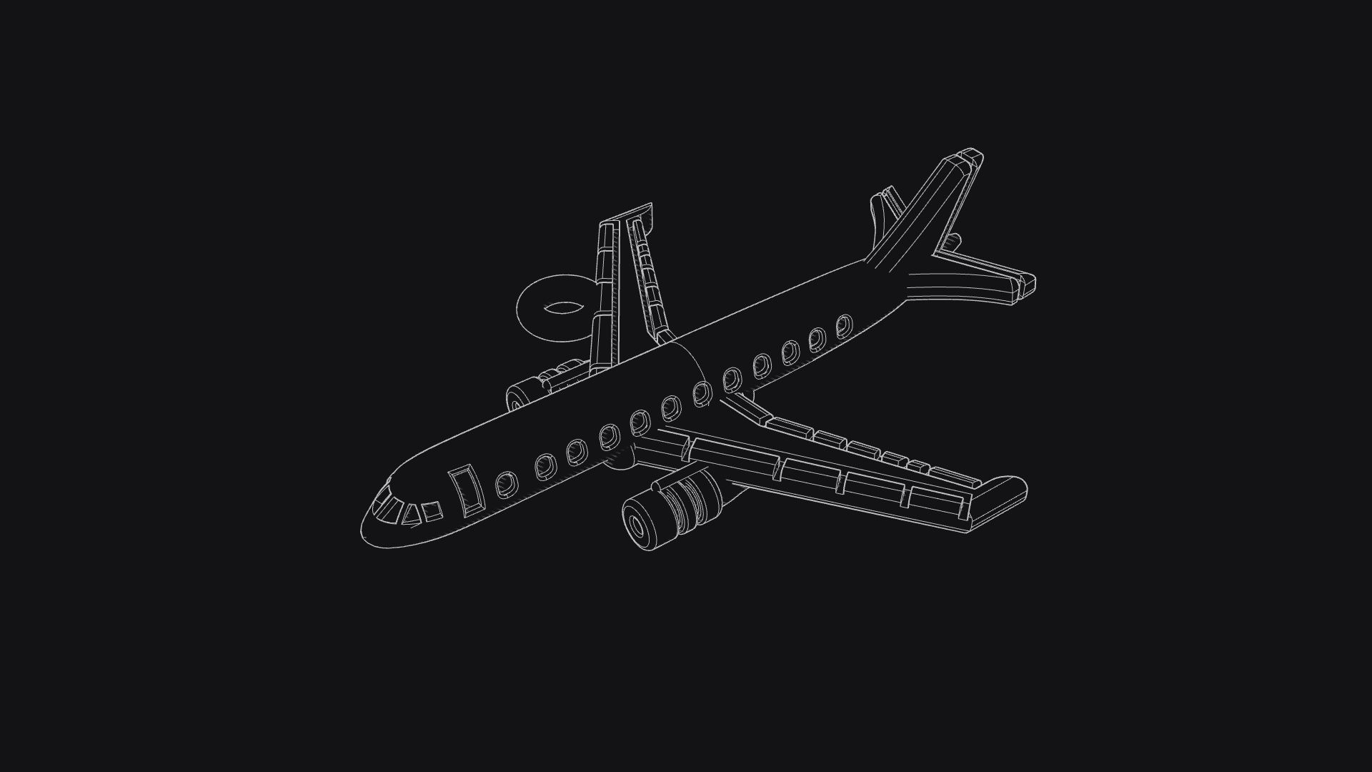 Airplane medallion 3D print model_4