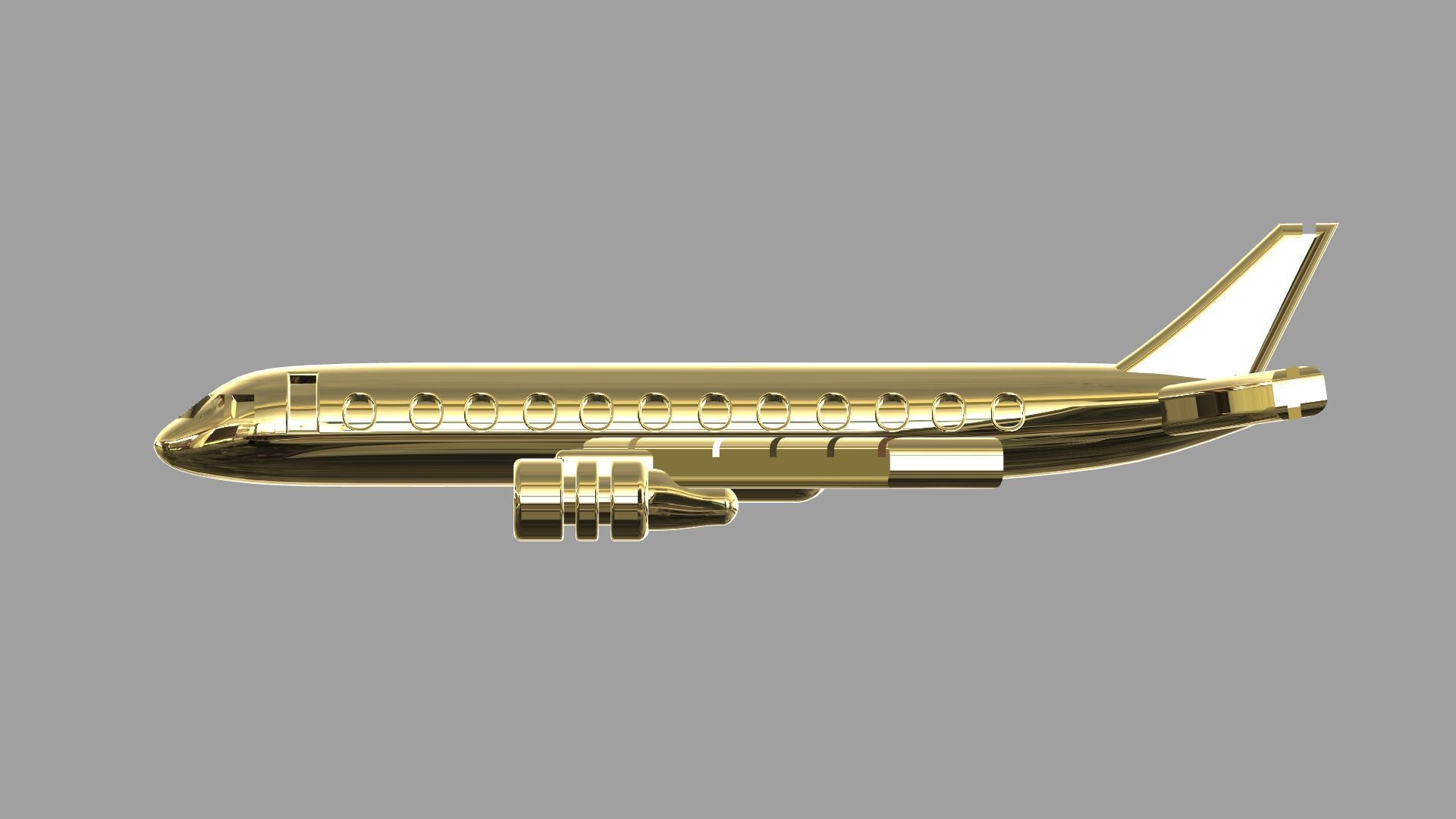 Airplane medallion 3D print model_9