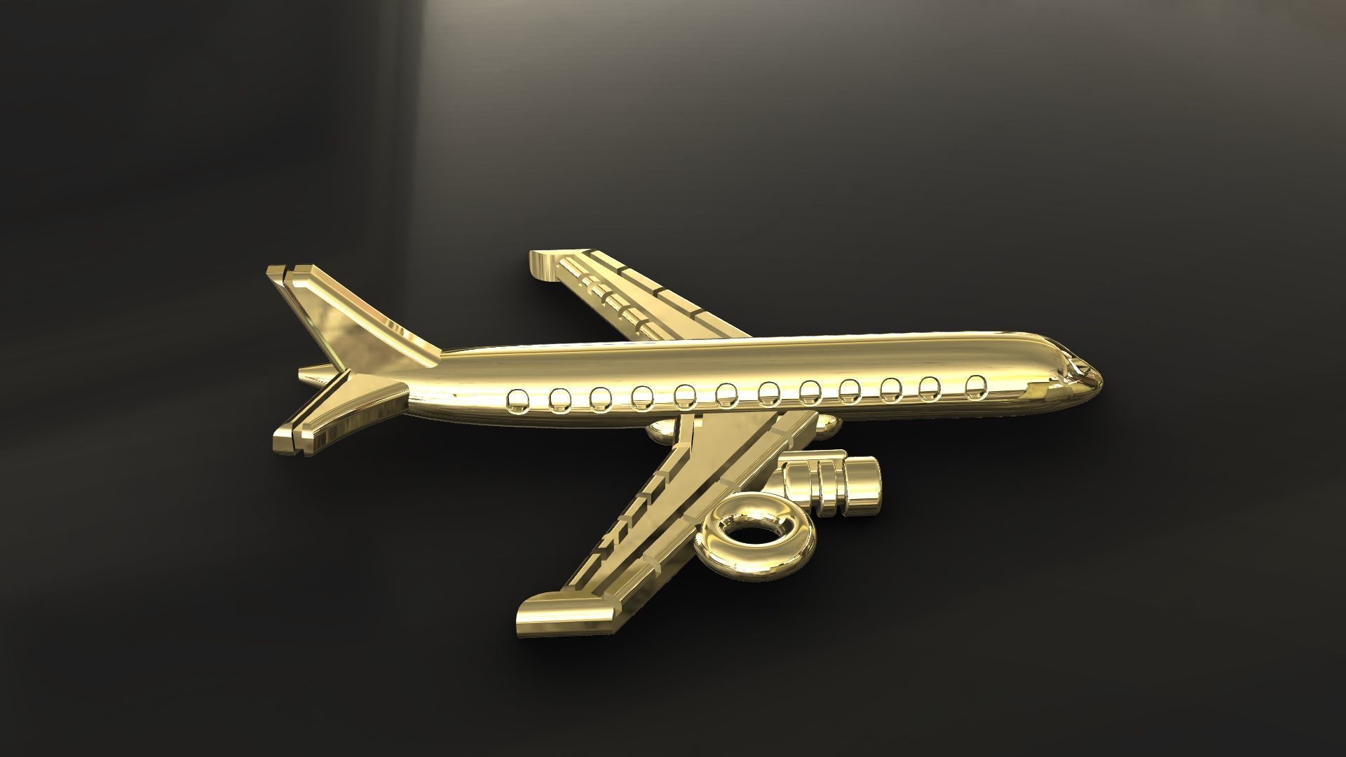 Airplane medallion 3D print model_10