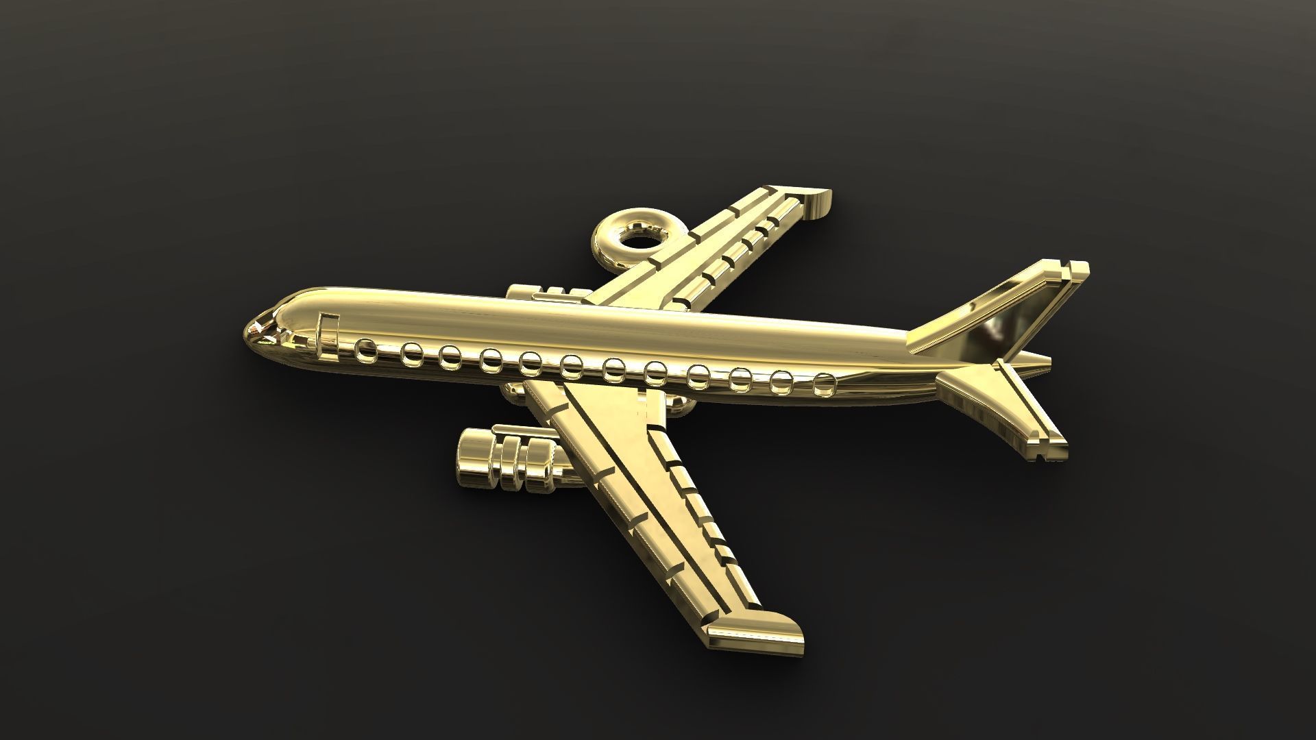 Airplane medallion 3D print model_6