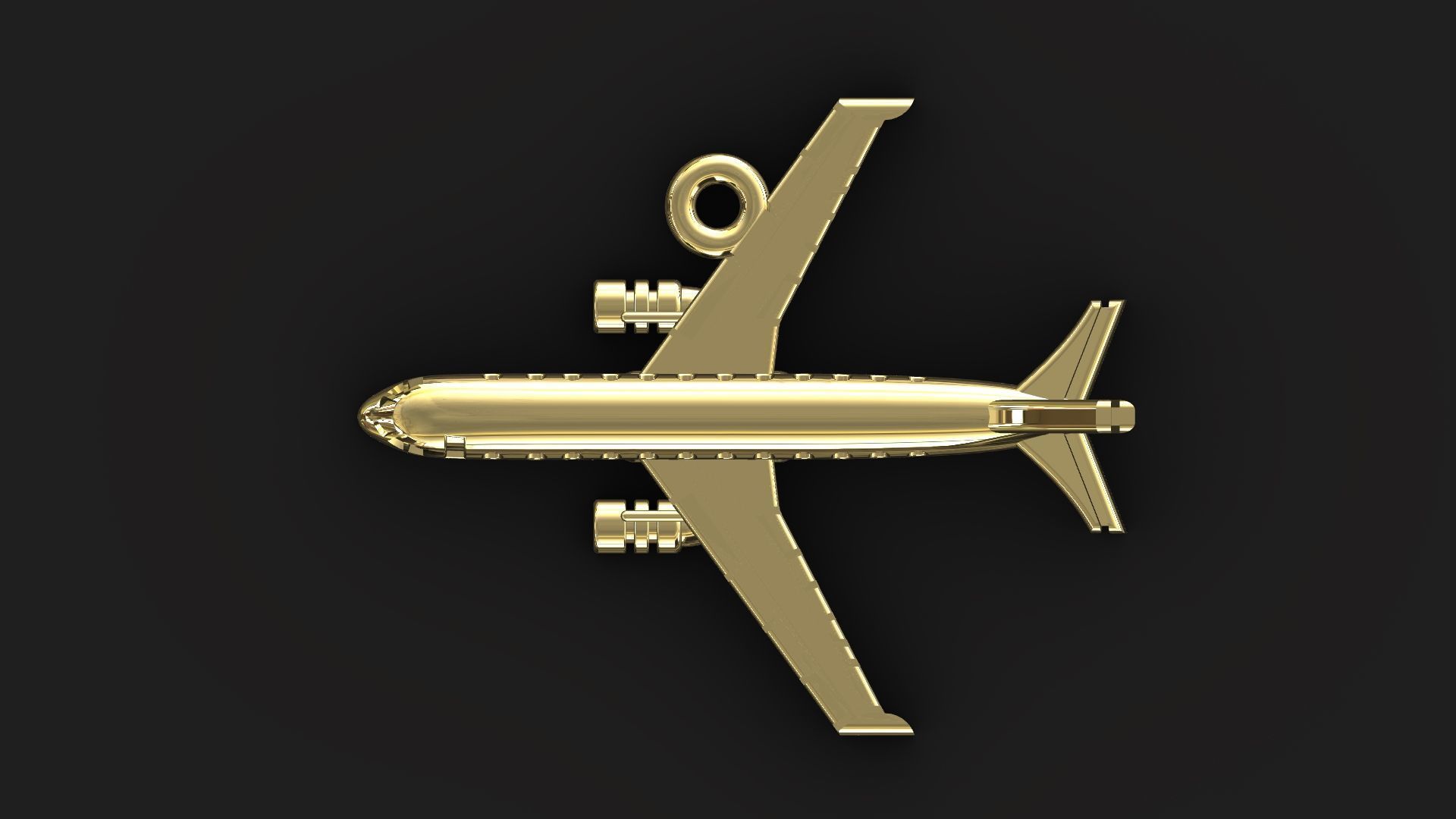 Airplane medallion 3D print model_8