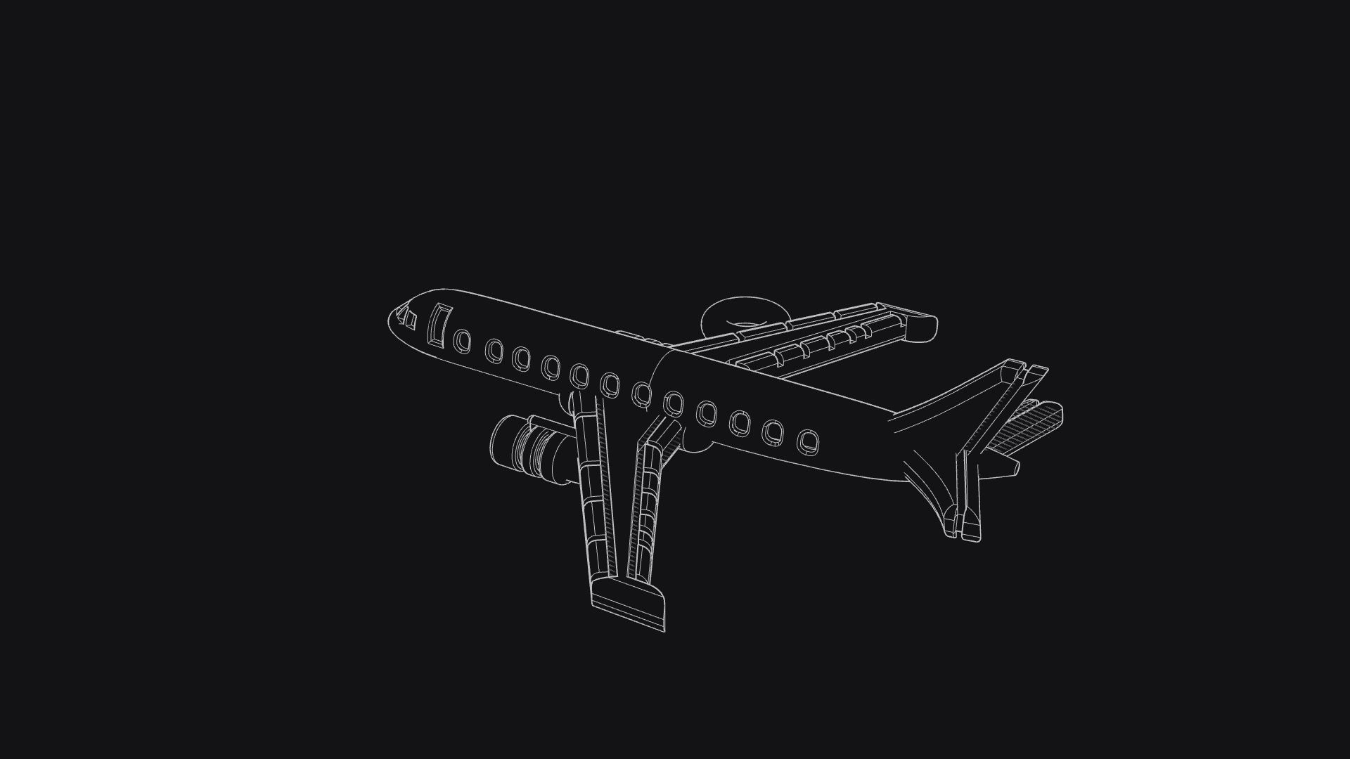 Airplane medallion 3D print model_3