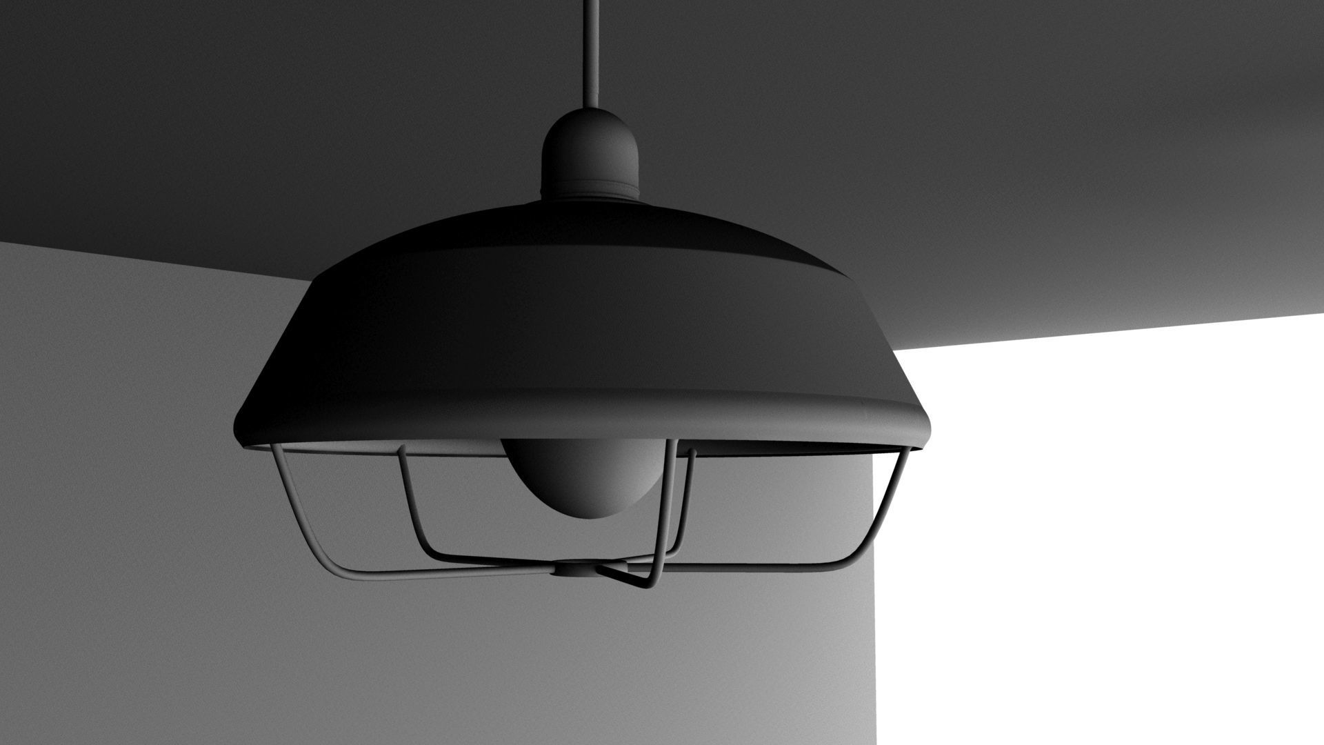 LIGHT two pendant lights hanging from ceiling 3D model_6