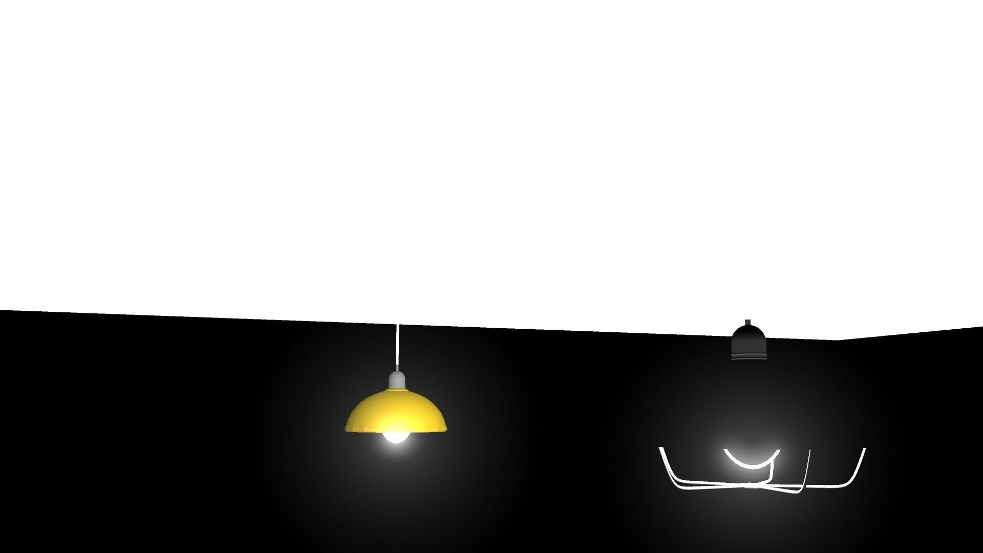 LIGHT two pendant lights hanging from ceiling 3D model_8