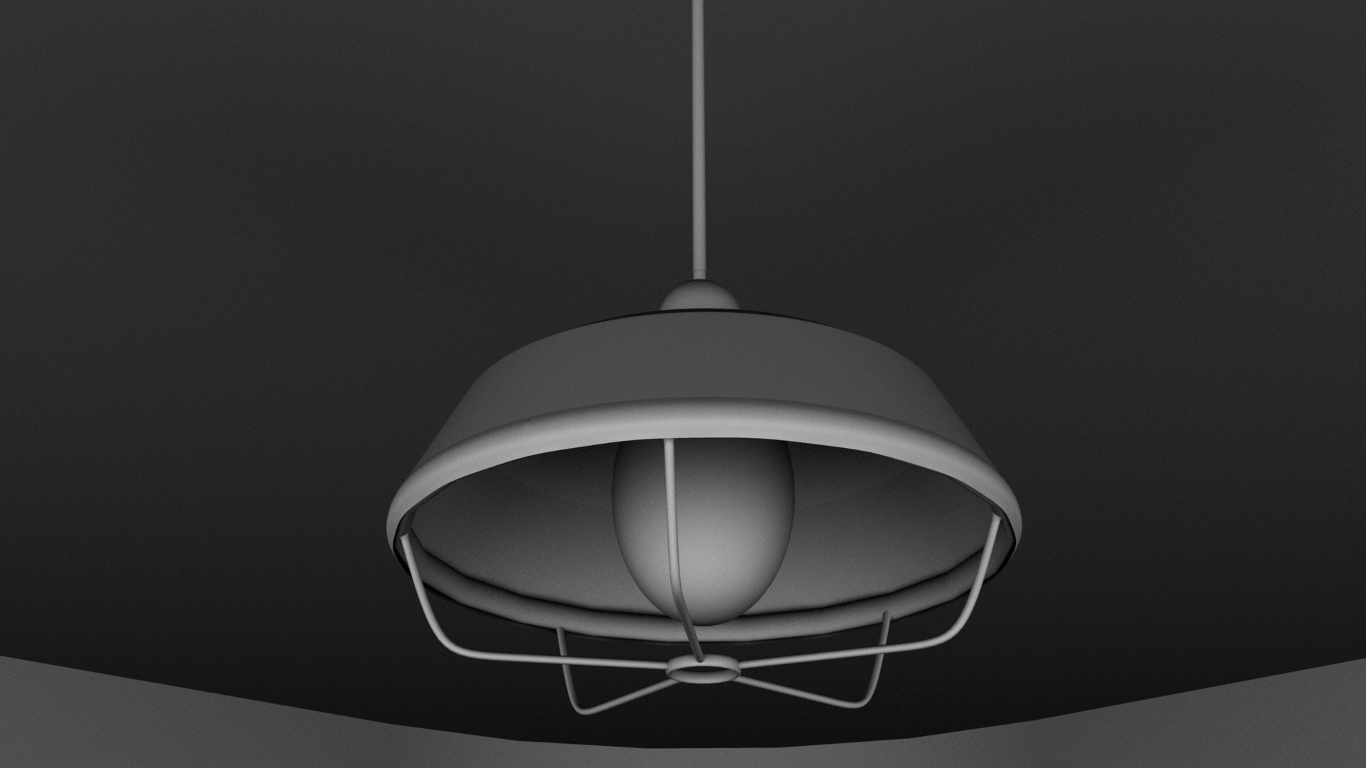 LIGHT two pendant lights hanging from ceiling 3D model_16