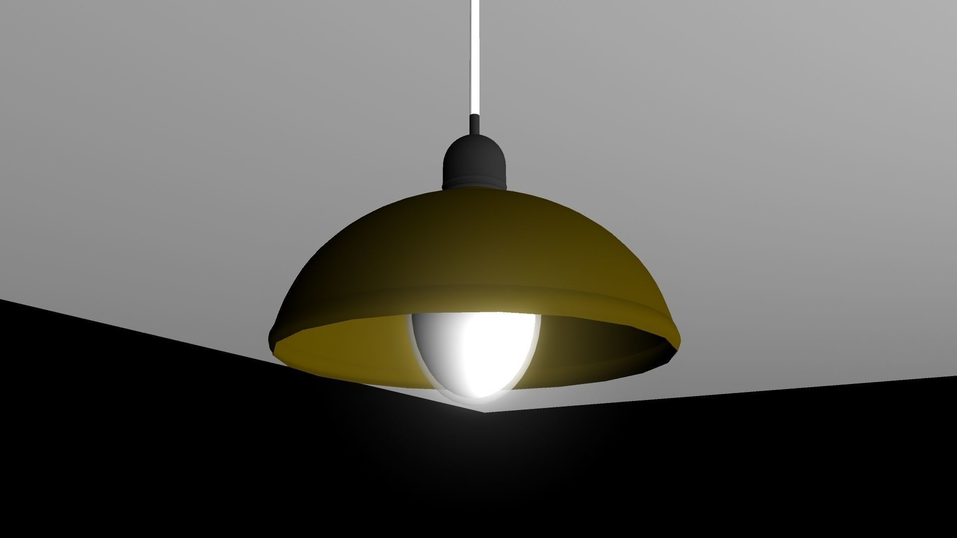 LIGHT two pendant lights hanging from ceiling 3D model_1