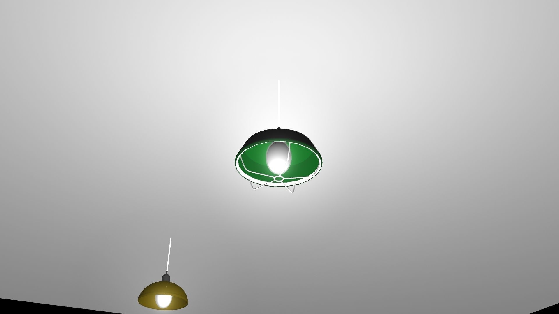 LIGHT two pendant lights hanging from ceiling 3D model_11