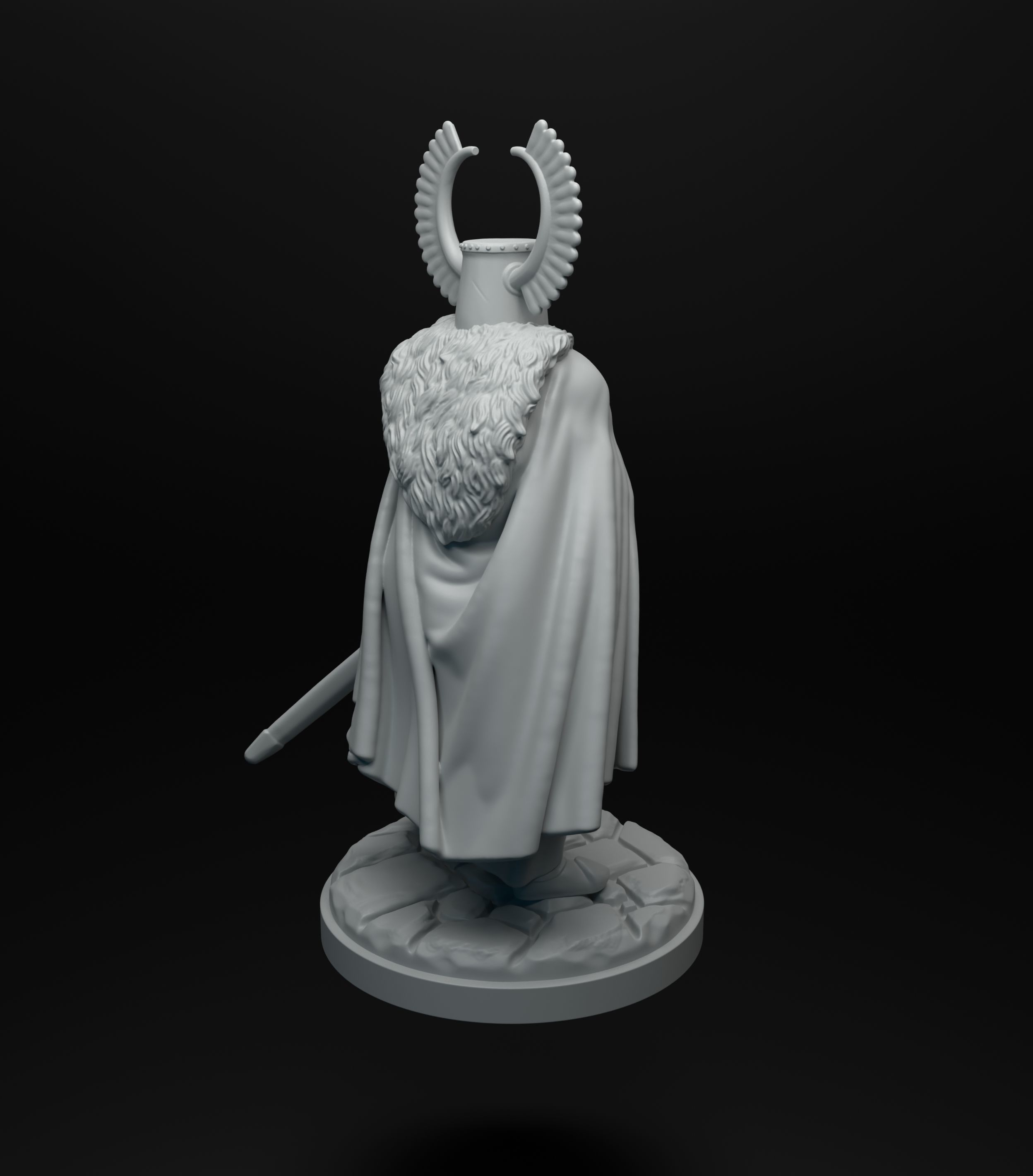 Teutonic knight standing intended for 3D printing 3D print model_6