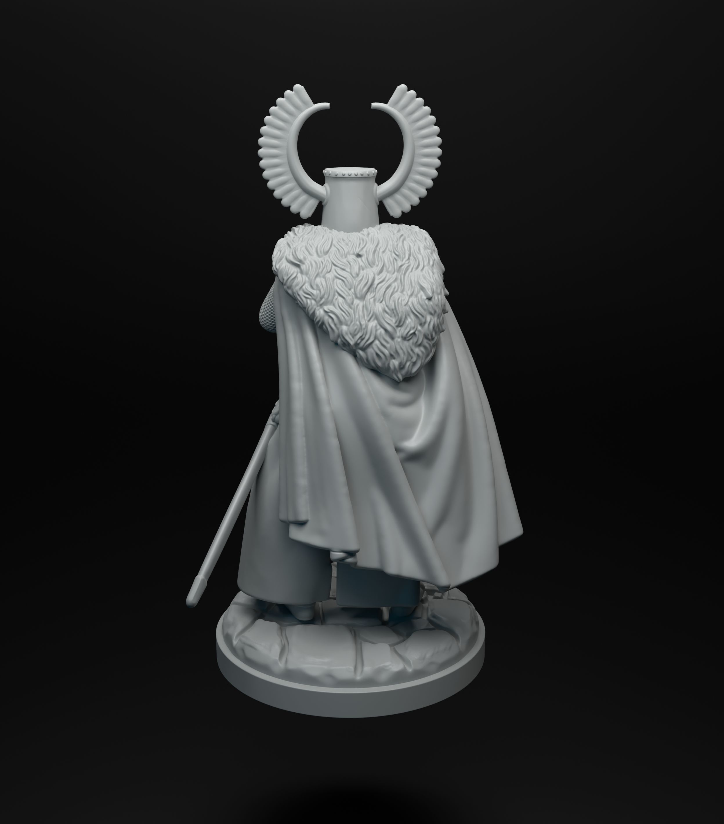 Teutonic knight standing intended for 3D printing 3D print model_7