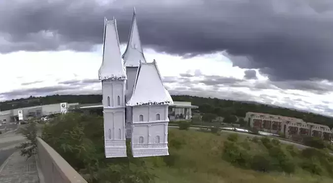 Medieval high fantasy towers 3D model